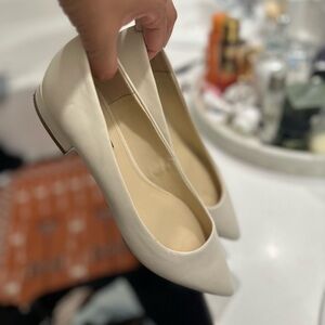 Ivory beige white women shoes for work or casual